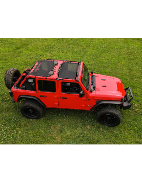 ROUGH COUNTRY TECHO Bikini Mesh Plus Negro | Jeep Wrangler JL | Wrangler Unlimited