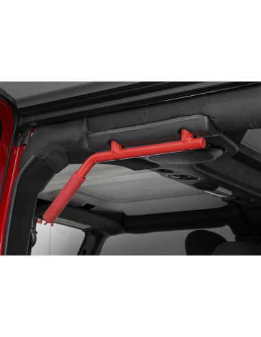 ROUGH COUNTRY Steel Grab Handles Red Front &...