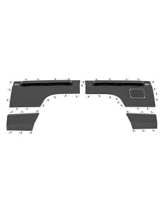 ROUGH COUNTRY Fender & Quarter Panel Armor Rear Combo |...