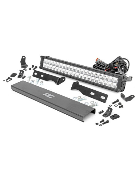 ROUGH COUNTRY Iluminacion Kit Barra LED 20" Cromo Doble Fila DRL Ambar en Paragolpes | Jeep Grand Cherokee WK2