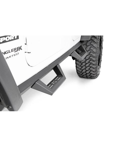 ROUGH COUNTRY Contoured Drop Steps 4 Door | Jeep Wrangler Unlimited