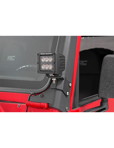 ROUGH COUNTRY LED Light Mount Lower A-Pillar...