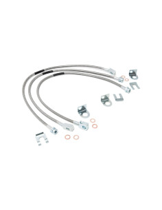 ROUGH COUNTRY Stainless Steel Brake Lines Front & Rear...