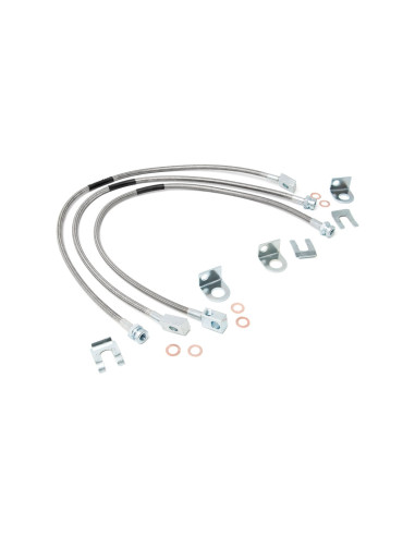 ROUGH COUNTRY Stainless Steel Brake Lines Front...