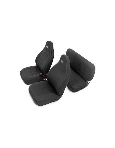 ROUGH COUNTRY Fundas Asientos Delanteros y Traseros | Jeep Wrangler TJ | Wrangler Unlimited