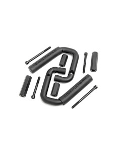 ROUGH COUNTRY Steel Grab Handles Front Black | Jeep...