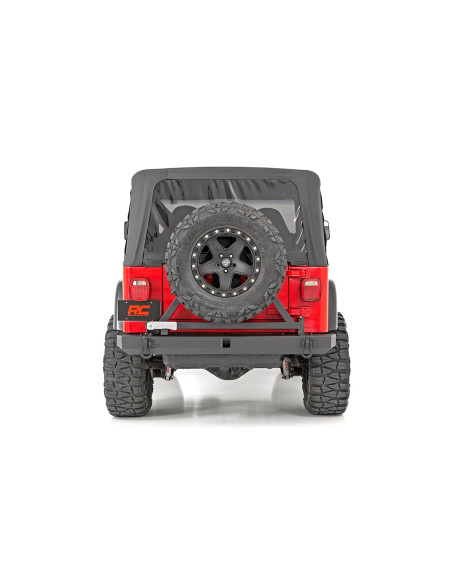 ROUGH COUNTRY Paragolpes Trasero con Portarrueda | Jeep Wrangler TJ | Wrangler Unlimited