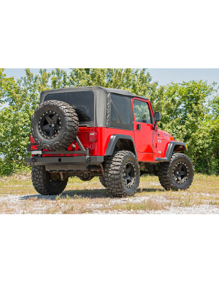 ROUGH COUNTRY Rear Bumper with Tire Carrier | Jeep Wrangler TJ | Wrangler Unlimited