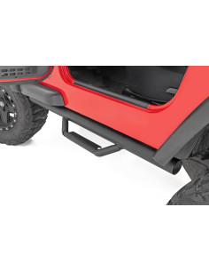 ROUGH COUNTRY Nerf Steps Full Length Black | Jeep...