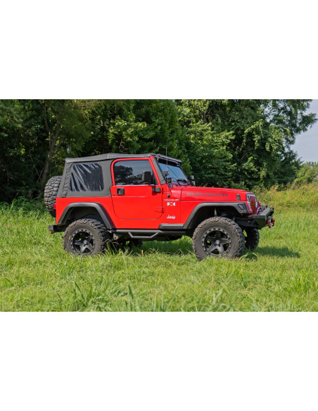 ROUGH COUNTRY ESTRIBERAS Cabina Completa Negras | Jeep Wrangler TJ