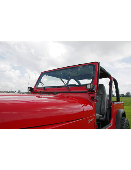ROUGH COUNTRY Iluminacion Soporte Inferior Parabrisas | Jeep Wrangler YJ