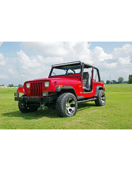 ROUGH COUNTRY SOPORTE BARRA LED Parabrisas 50" Recta | Jeep Wrangler YJ