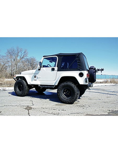 ROUGH COUNTRY TECHO Soft Top Negro Puertas Completas | Jeep Wrangler TJ