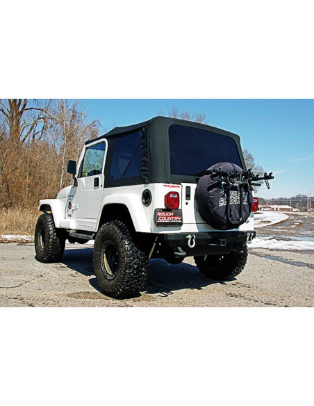 ROUGH COUNTRY TECHO Soft Top Negro Puertas Completas | Jeep Wrangler TJ