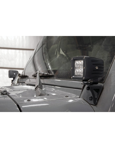 ROUGH COUNTRY ILUMINACION SOPORTE BARRA LED Parabrisas Inferior Pod | Jeep Wrangler JK