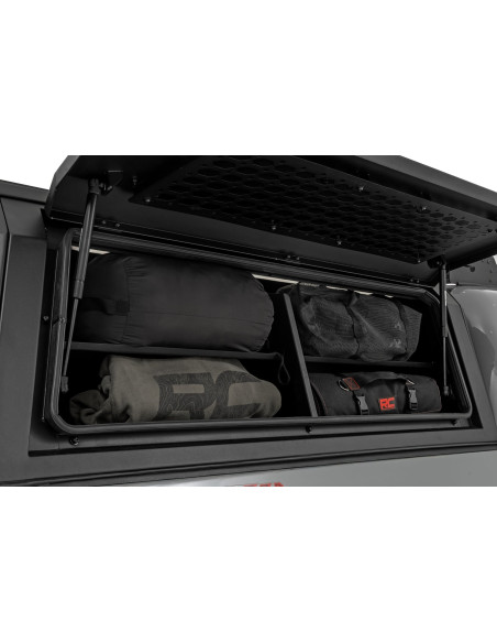ROUGH COUNTRY Bed Cap Side Shelf Storage Bin | Passenger Side | Toyota Tacoma