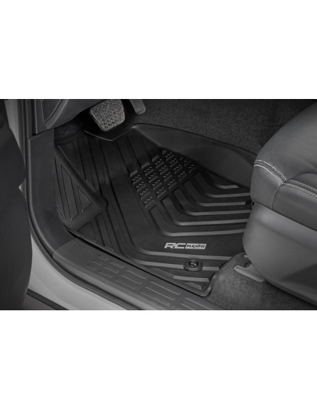 ROUGH COUNTRY Flex-Fit Floor Mats Front & Rear | Toyota Land Cruiser