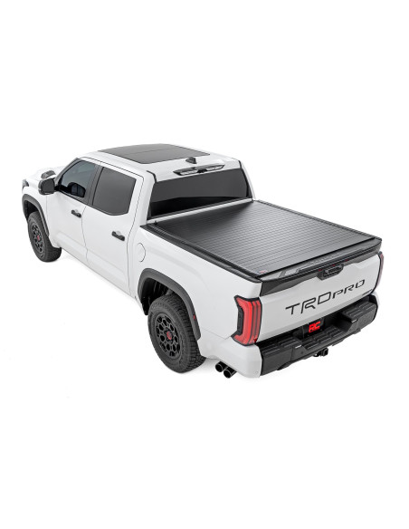 ROUGH COUNTRY Hard Roll Up Bed Cover 5'7" | Toyota Tundra