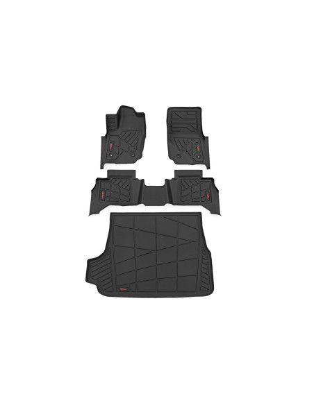 ROUGH COUNTRY Sure-Fit Floor Mats Front Rear & Cargo | Toyota 4Runner