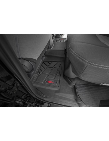 ROUGH COUNTRY Sure-Fit Floor Mats Front Rear &...