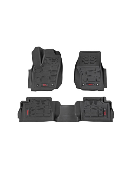 ROUGH COUNTRY Sure-Fit Floor Mats Front & Rear | Toyota Tacoma Double Cab