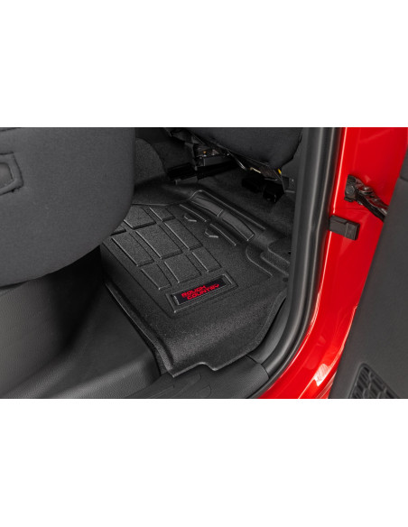 ROUGH COUNTRY Sure-Fit Floor Mats Front & Rear | Toyota Tacoma Double Cab