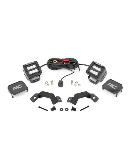 ROUGH COUNTRY ILUMINACION LED en Columna A 2" Flood Negro | Toyota Land Cruiser