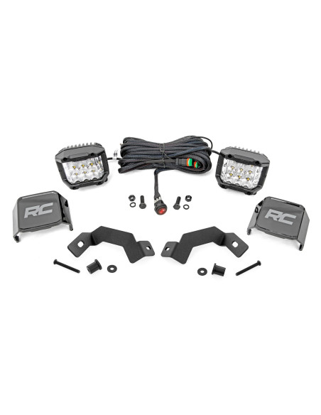 ROUGH COUNTRY ILUMINACION LED 3" OSRAM en Columna A | Toyota Land Cruiser