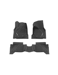 ROUGH COUNTRY Flex-Fit Floor Mats Front & Rear Crew Cab |...