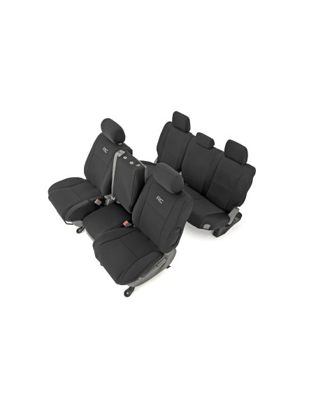 ROUGH COUNTRY Seat Covers Front w/ Console and Rear | Toyota Tundra