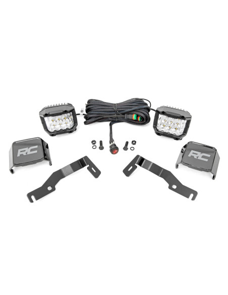 ROUGH COUNTRY Iluminacion LED 3" OSRAM en Columna A Wide | Toyota Tacoma