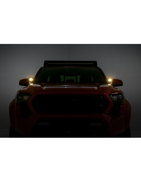 ROUGH COUNTRY ILUMINACION LED en Columna A 2" Negras DRL Ambar | Toyota Tacoma