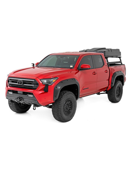 ROUGH COUNTRY LED Light Kit 2" Ditch Mount Black Pair White DRL | Toyota Tacoma