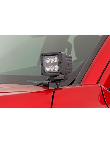 ROUGH COUNTRY Iluminacion LED 2" en Columna A Flood Negro | Toyota Tacoma