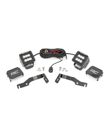 ROUGH COUNTRY Iluminacion LED 2" en Columna A Flood Negro | Toyota Tacoma