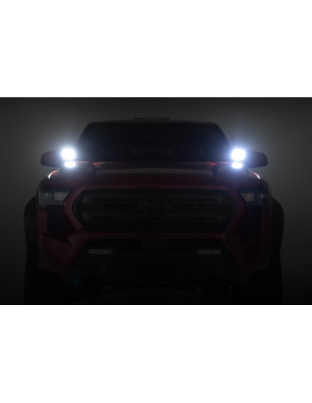 ROUGH COUNTRY Iluminacion LED 2" en Columna A Flood Negro | Toyota Tacoma
