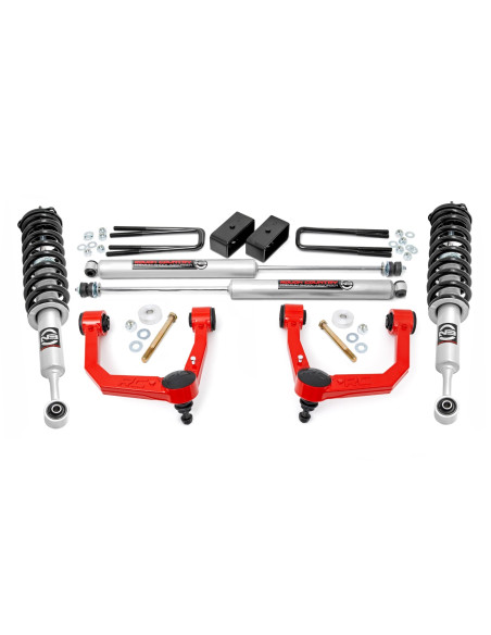 ROUGH COUNTRY 3.5" LIFT KIT Red UCA N3 Struts | Toyota Tacoma