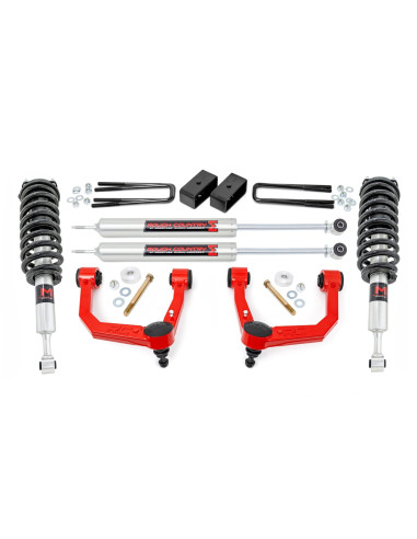 ROUGH COUNTRY 3.5" LIFT KIT Red UCA M1 Struts |...