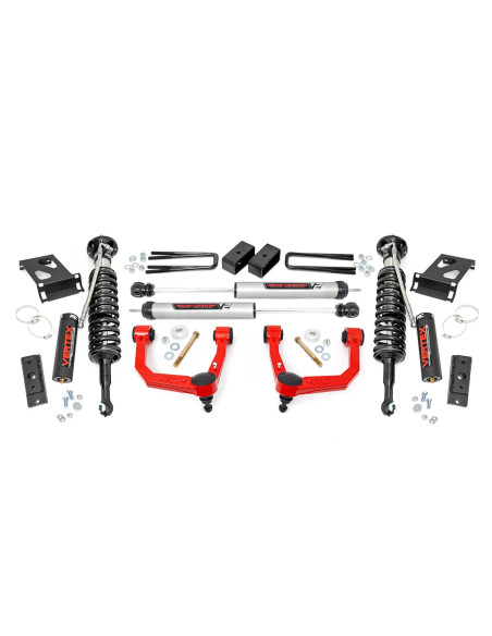 ROUGH COUNTRY 3.5" Lift Kit Vertex/V2 Red UCA | Toyota Tacoma