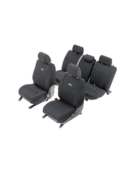 ROUGH COUNTRY Seat Covers Front & Rear | Toyota Tacoma Crew Cab