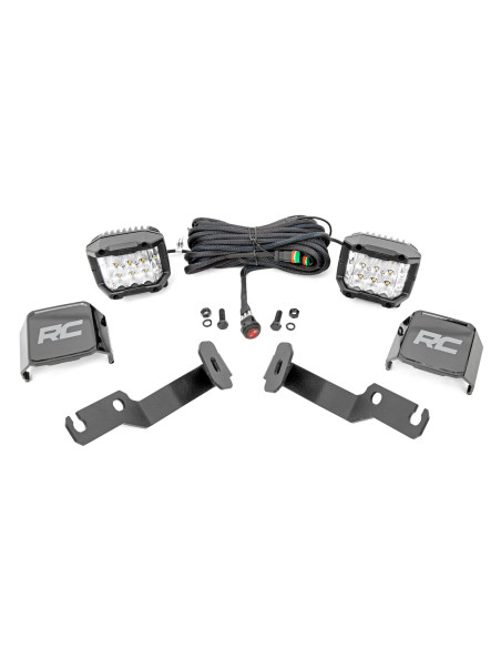 ROUGH COUNTRY LED Light Kit Ditch Mount 3" OSRAM Wide | Toyota Tacoma