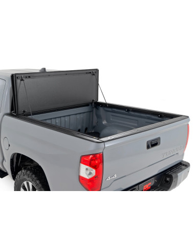 ROUGH COUNTRY Hard Tri-Fold Flip Up Bed Cover...