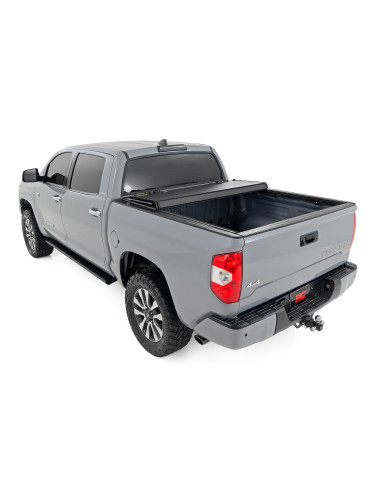 ROUGH COUNTRY Hard Tri-Fold Flip Up Bed Cover...