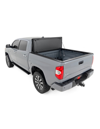 ROUGH COUNTRY Hard Tri-Fold Flip Up Bed Cover...