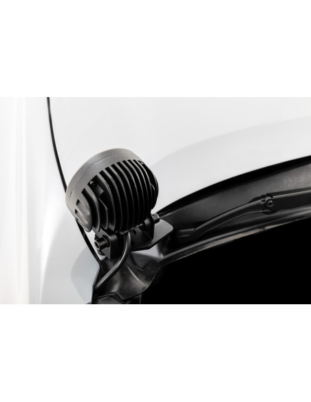 ROUGH COUNTRY LED Light Kit 2" Ditch Mount Spot Black | Toyota Tacoma