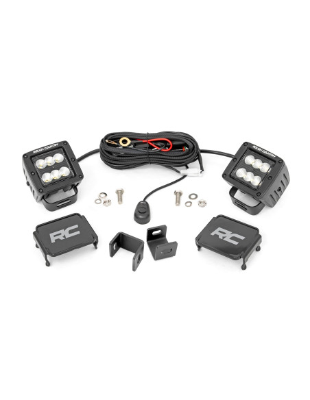 LED Light Kit | Ditch Mount | 2" Black Pair | Flood | Toyota Tundra (22-26)