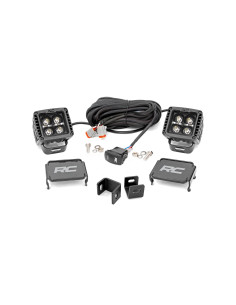LED Light Kit | Ditch Mount | 2" Black Pair | White DRL |...
