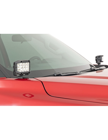 LED Light Kit | Ditch Mount | 2" Black Pair | White DRL | Toyota Tundra (22-26)