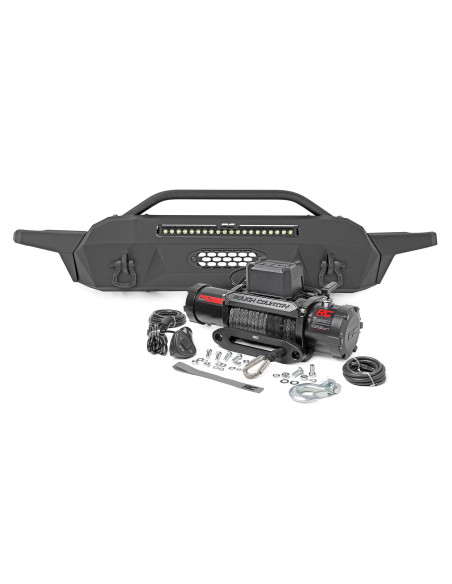 Front Bumper | Hybrid | 20" Blk LED | 12000-Lb Winch Syn | Toyota Tacoma (16-23)