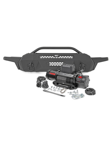 Front Bumper | High Clearance | 12000-Lb Pro Series Winch | Synthetic Rope Toyota Tacoma 4WD (16-23)
